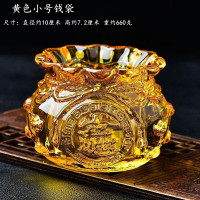维诺亚黄水晶福袋钱袋摆件存钱储蓄罐开业琉璃福袋礼客厅装饰聚宝盆