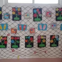 维诺亚创意照片墙主题留言墙面装饰麻绳挂画渔网幼儿园环创麻绳网格装饰