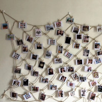 维诺亚麻绳网格幼儿园环创渔网照片墙组合挂墙夹照片许愿牌明信片背景墙