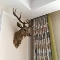 维诺亚鹿头墙壁挂件壁饰简欧式个性创意玄关客厅酒吧北景立体装饰品