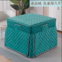 维诺亚新款加厚烤火罩电炉罩烤火炉烤火桌子罩套电暖炉布罩正方形棉围罩