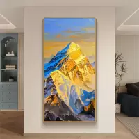 维诺亚金山画靠山图高端进门玄关装饰画入户门正对墙挂画山画靠山画