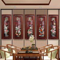 维诺亚中式客厅装饰画电视沙发背景墙壁画餐厅立体仿古浮雕玉雕实木挂画