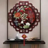 维诺亚客厅装饰画电视沙发背景墙壁画中式玄关过道走廊餐厅玉雕挂画