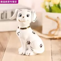 陶瓷旺财小狗摆件工艺礼品十二生肖可爱小狗家居装饰品摆设