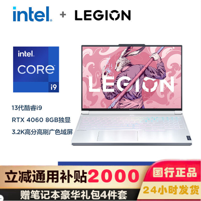 联想(Lenovo)拯救者Y9000X 16英寸电竞游戏本笔记本电脑 定制(13代i9-13900H 48G 2T RTX4060 3.2k 165Hz)冰魄白
