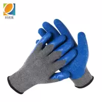 阿祺果 棉纱 乳胶手套 均码 双