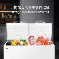 海尔(Haier)冰柜515升双温双箱冷柜家用商用 立体迅冷高效制冷断电保护卧式冰箱FCD-515HA