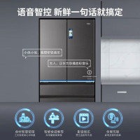 (秒发入户)海尔BCD-650WGHFD12STU1 650升大容量法式多门四门电冰箱 全空间保鲜 一级能效 变频无霜