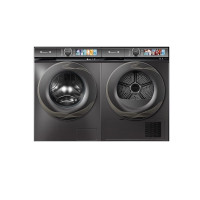 (当日发)小天鹅TG100S85+TH100HS85洗烘套装全自动洗衣机+热泵烘干机 智能投放 超薄全嵌