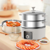 九阳电蒸锅DZ50HG-GZ355电火锅蒸包子锅蒸煮一体锅 17L多功能锅加热多用途锅电煮锅