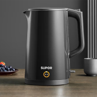 苏泊尔电水壶 SW-17S15A 1.7L大容量双层防烫全钢无缝内胆一键保温烧水壶 304食品级不锈钢