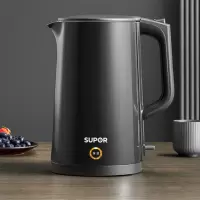 苏泊尔电水壶 SW-17S15A 1.7L大容量双层防烫全钢无缝内胆一键保温烧水壶 304食品级不锈钢