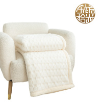 东纺拾光DF1039 轻奢珊瑚绒毯子150*70cm(计价单位:件)米白色