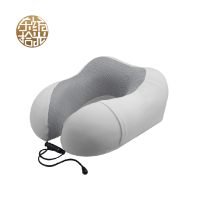 东纺拾光 DF5005 记忆棉曲面护颈U型枕带收纳盒浅灰色