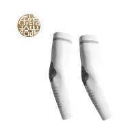 东纺拾光 DF2025 男款冰丝透气防晒袖套无指款白色 1双/包