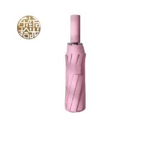 东纺拾光 DF5017 全自动三折16骨防晒晴雨伞仲夏粉