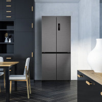 ⭐⭐零售云精选⭐⭐美菱BCD-502WP9CJC星爵灰502升十字四开双开门冰箱底部散热全空间净味双变频家用无霜净味冰箱