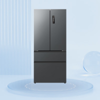 [咨询客服查库存]美菱冰箱509升冰箱法式多门法式四门冰箱一级能效双蒸发器双系统家用冰箱BCD-509WP9CX灰