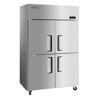美菱四门双温厨房冰箱商用厨房立式冷柜大容量饭店餐饮店后厨不锈钢食堂厨房冰箱MCF(L)-1.2LCDE714MV7