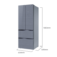 天天低价I美菱(MELING) BCD-357WP9BX 357升法式四门多门电冰箱家用风冷无霜精准控温净味