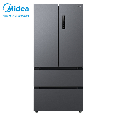 美的(Midea)532法式多门四门冰箱变频一级能效双系统双循环大容量母婴家用风冷无霜冰箱MR-532WFPZE 苍穹灰