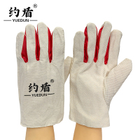 约盾 帆布防滑拒油点胶手套 FYI005/双