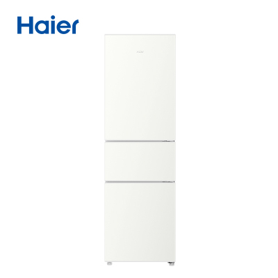 海尔(Haier)218升三门冰箱 金属底板 灵巧占地小 中门软冷冻 37分贝低噪 BCD-218LHC300GL