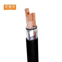 优普光钢带铠装铜芯阻燃低压电缆YJV22-0.6/1KV-4*4/米