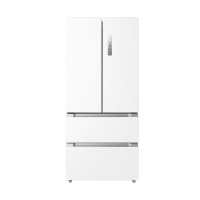 美的508升变频一级能效法式四门冰箱极地白面板自动除霜家用大容量BCD-508WTPZM(E) 极地白-锦缎