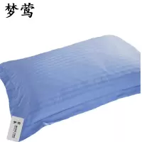 梦莺 枕套 蓝缎条650*450mm 条