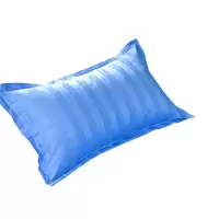梦莺 枕套 蓝缎条650*450mm 条