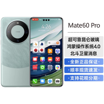 华为(HUAWEI) Mate60 Pro 12GB+512GB 雅川青 鸿蒙操作系统4.0 卫星通话 官方旗舰 华为m