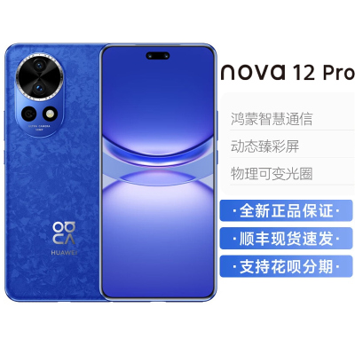 华为/HUAWEI nova 12 Pro 256GB 12号色 6.76英寸动态臻彩屏 100W智能快充Turbo 前