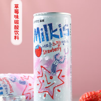 乐天草莓味牛奶苏打饮料250ml