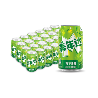 美年达青苹果味汽水罐装330mL