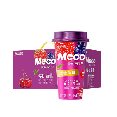 香飘飘Meco蜜谷果汁茶樱桃梅梅400ml