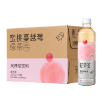 喜茶轻果茶蜜桃蔓越莓绿茶 450ml/瓶