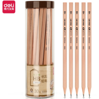 得力 S940-HB书写铅笔 (原木色)(30支/筒)