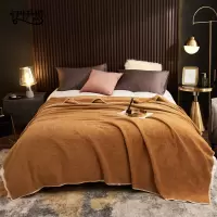 伊伊爱 纯色华夫格毛毯