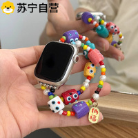 适用于applewatch10表带s9彩色小怪兽多巴胺表带可爱苹果手表8/se创意手链3139B