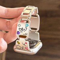 适用小米手环9pro表带8pro手表运动智能腕带磁吸金属不锈钢带9八九代nfc女生表链3139B