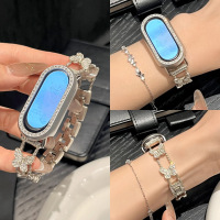 适用oppo手环2表带镂空牛仔oppoband2手表带新款智能运动二2代替换腕带3139B