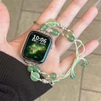 适用oppo手环2表带金属四叶草智能OPPO手环1代皮质拼接替换腕带3139B