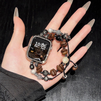 适用oppo手环2表带金属四叶草智能OPPO手环1代皮质拼接替换腕带3139B