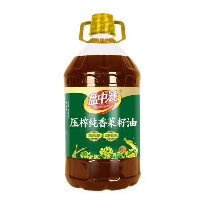 盘中餐 压榨纯香菜籽油 5L/桶