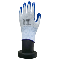 添盾 TD-GL5202 13针白纱内衬蓝色丁腈涂层掌浸手套（42g） 12双/包