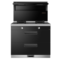 金帝(KINDE)金帝老板集成灶一体式 变频22大风量 二星级消毒 5.0kW燃气灶 大容量消毒柜储物柜TB31-W