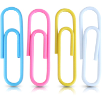 得力0038彩色回形针3# 160只