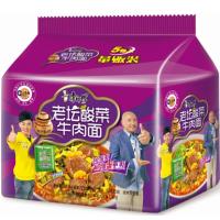 康师傅酸菜牛肉面五连包114g*5